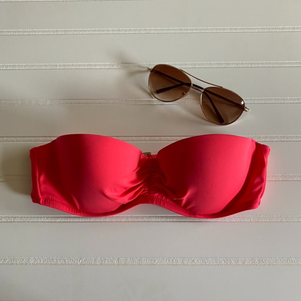 Victoria's Secret Hot Pink Bikini Top Womens 32B